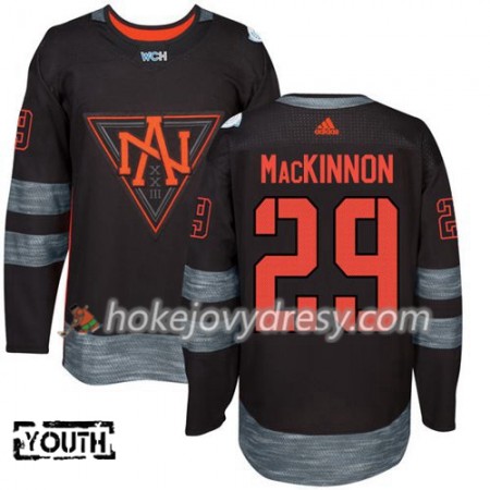 Dětské Hokejový Dres Severoamerických Nathan MacKinnon 29 Světový pohár v ledním hokeji 2016 Černá Premier